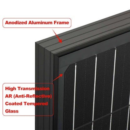 RICH SOLAR MEGA 100 ONYX | 100 Watt 12V Solar Panel Black Edition