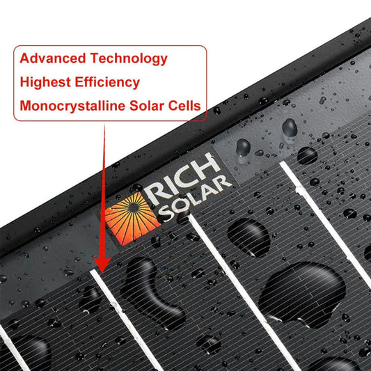 RICH SOLAR MEGA 100 ONYX | 100 Watt 12V Solar Panel Black Edition